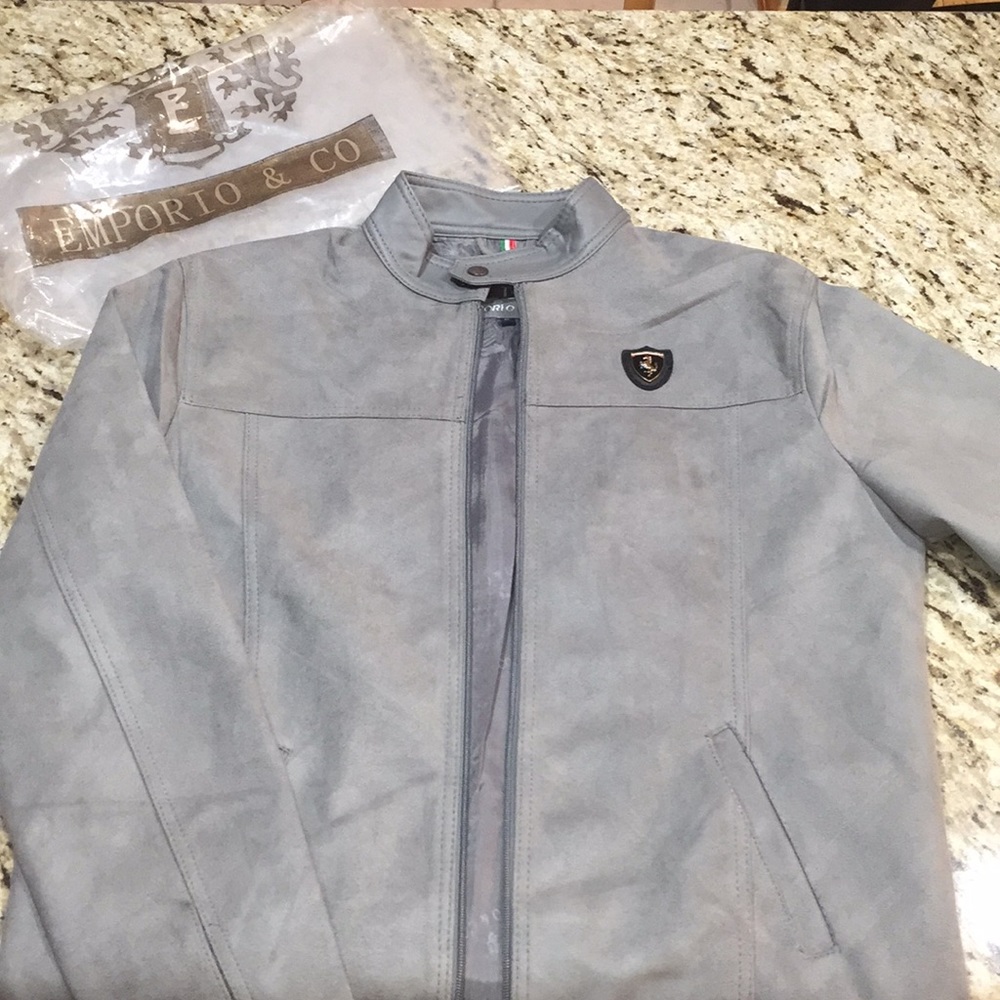 Authentic Emporio & Co Grey Suede Coat